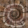 The symbol on the Calendar Stone.